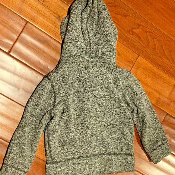 Gap kids 1969 Marled multi-grey hooded jacket boys size xs 4/5 zip hoodie - Picture 4 of 4